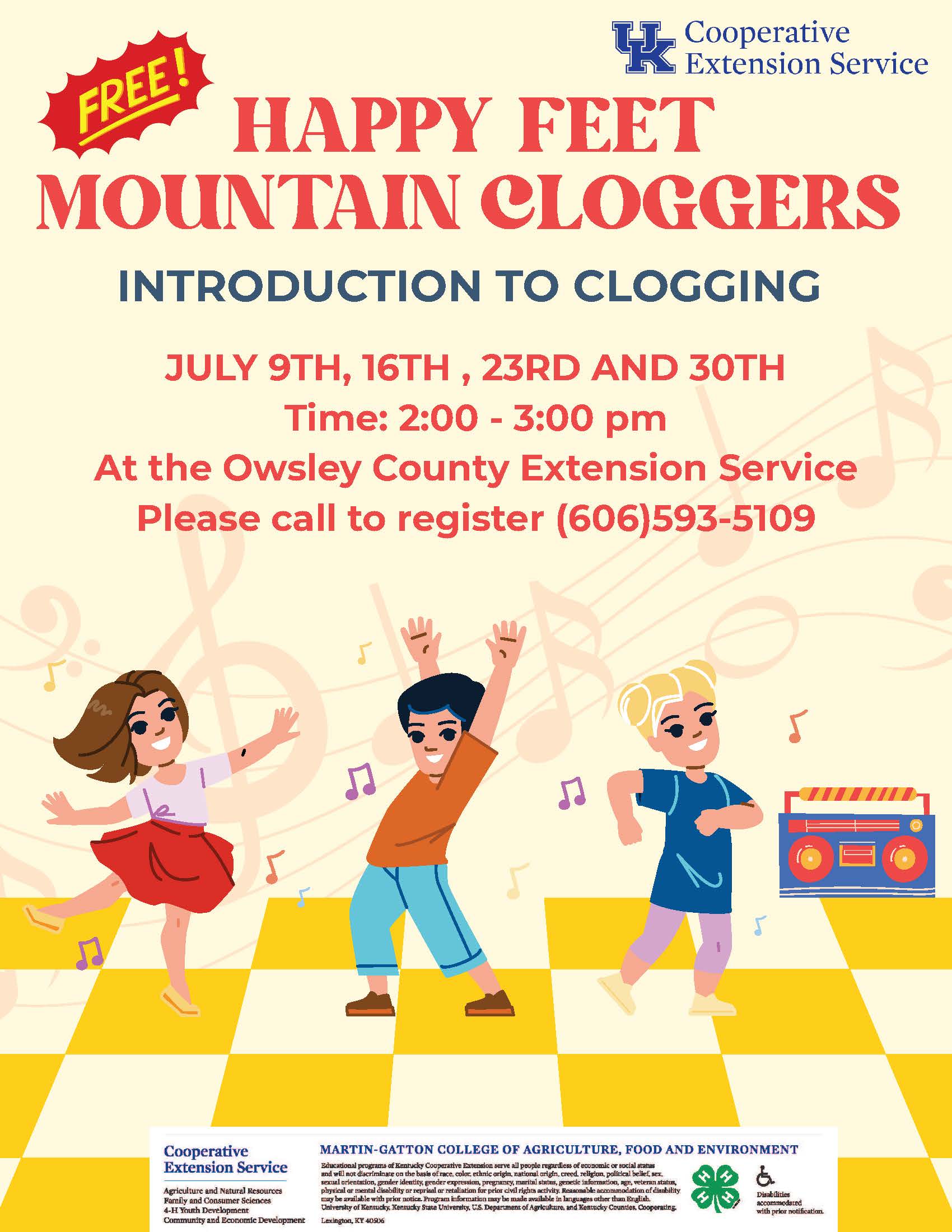 Beginning Clogging Class Flyer