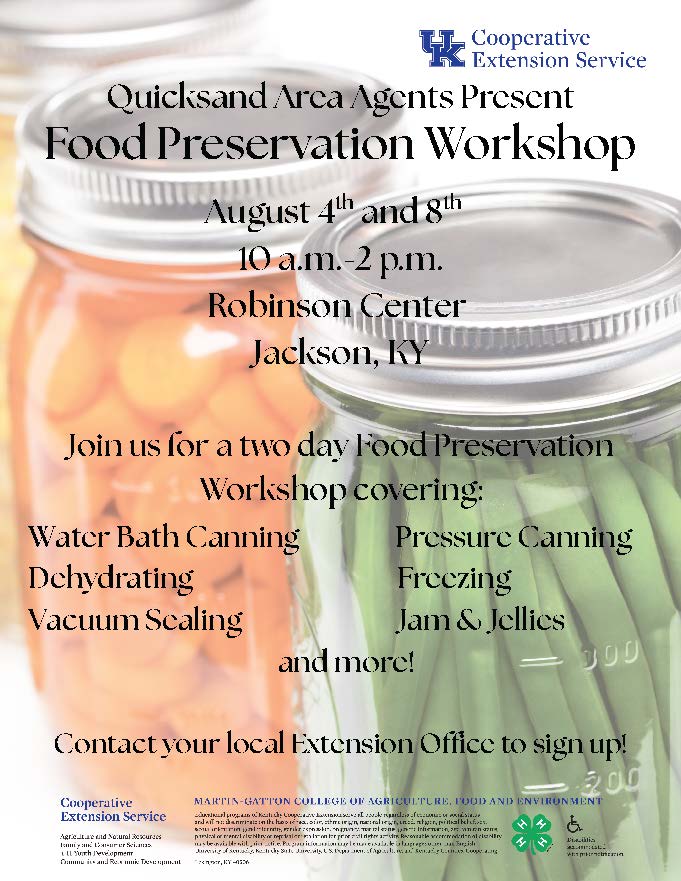 Food Preservation Workshop Flyer
