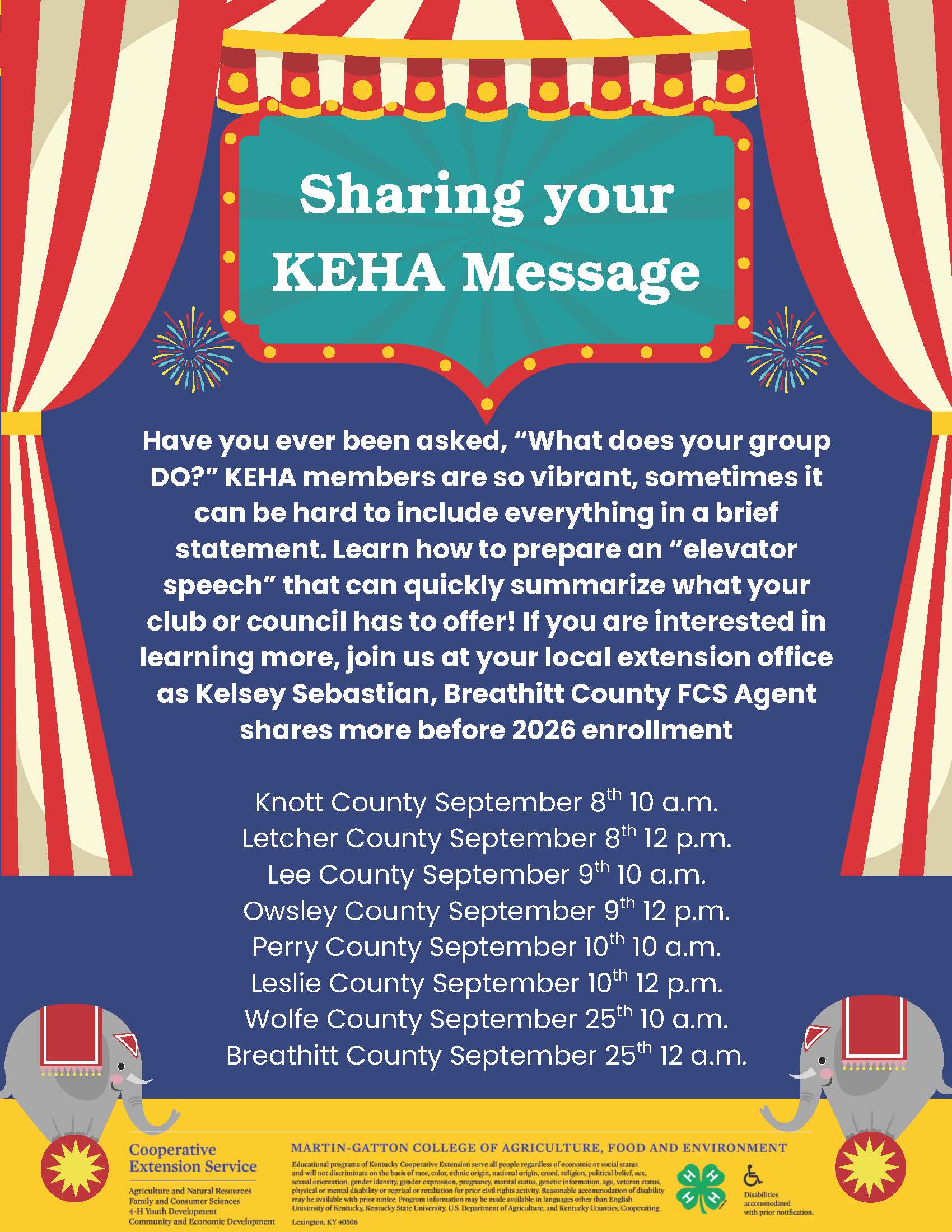 KEHA Message Flyer