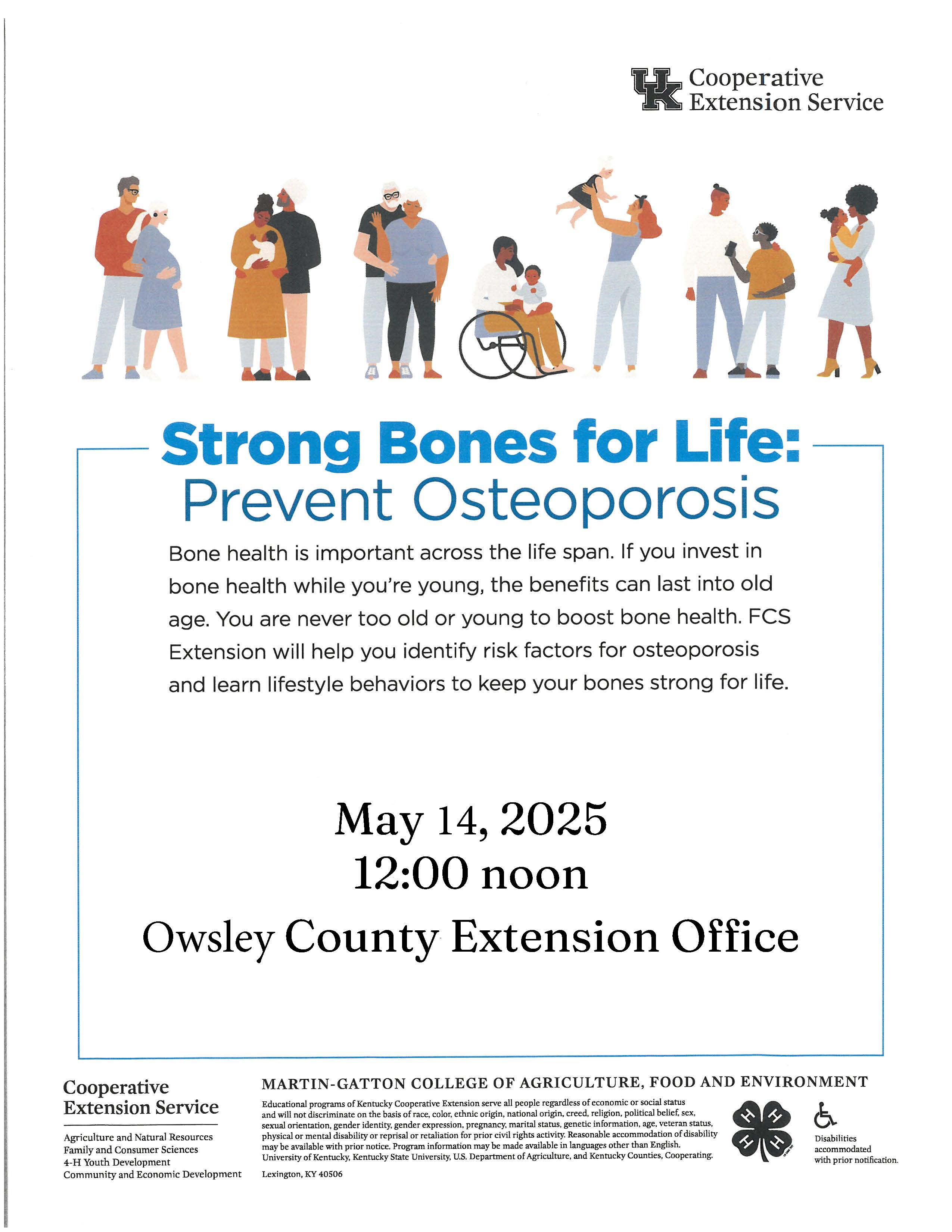 Strong Bones for Life flyer